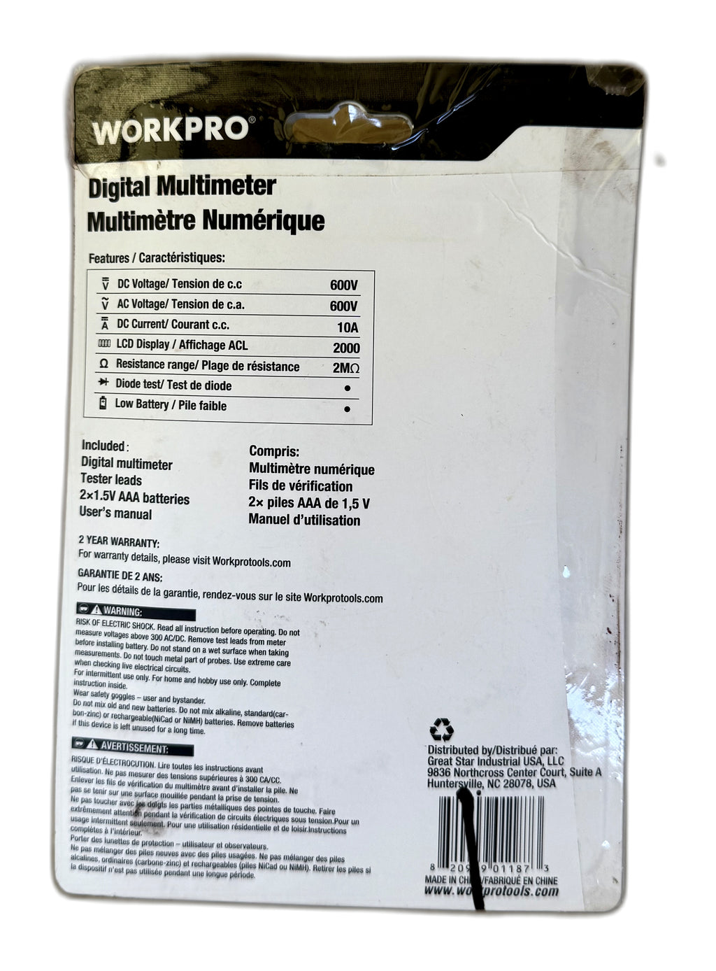 Multimètre WORKPRO